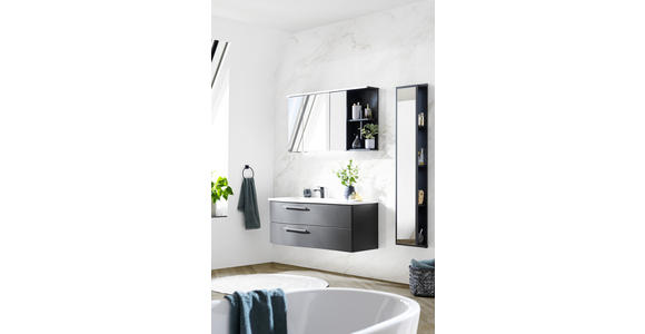 BADEZIMMER in 120 cm - Weiß/Grau, MODERN, Glas/Holzwerkstoff (120cm) - Novel