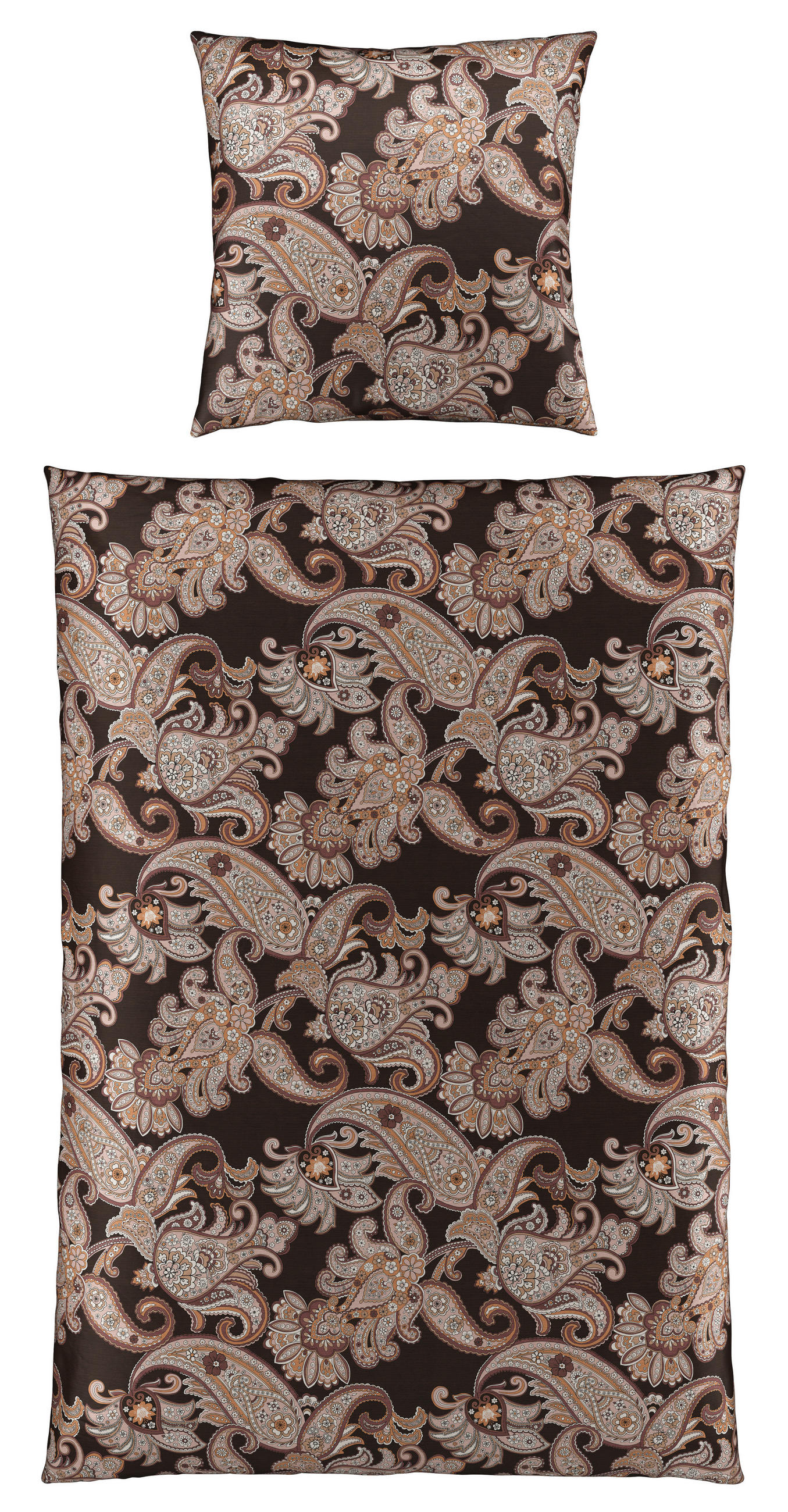 BETTWÄSCHE Satin 155/220 cm  - Braun, Textil (155/220cm) - Novel