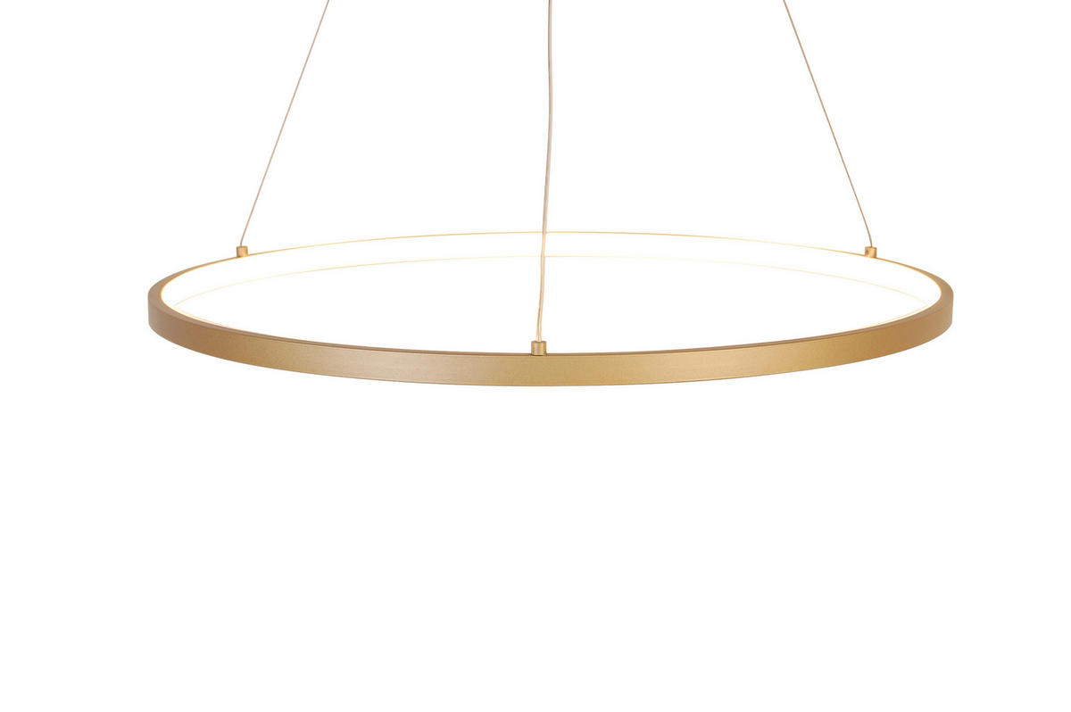 LED-HÄNGELEUCHTE 60/120 cm   - Goldfarben/Weiß, Trend, Kunststoff/Metall (60/120cm) - Novel