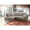 ECKSOFA in Struktur, Chenille Hellbraun  - Hellbraun/Beige, Design, Textil/Metall (178/268cm) - Livetastic