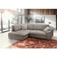 ECKSOFA in Struktur, Chenille Hellbraun  - Hellbraun/Beige, Design, Textil/Metall (178/268cm) - Livetastic