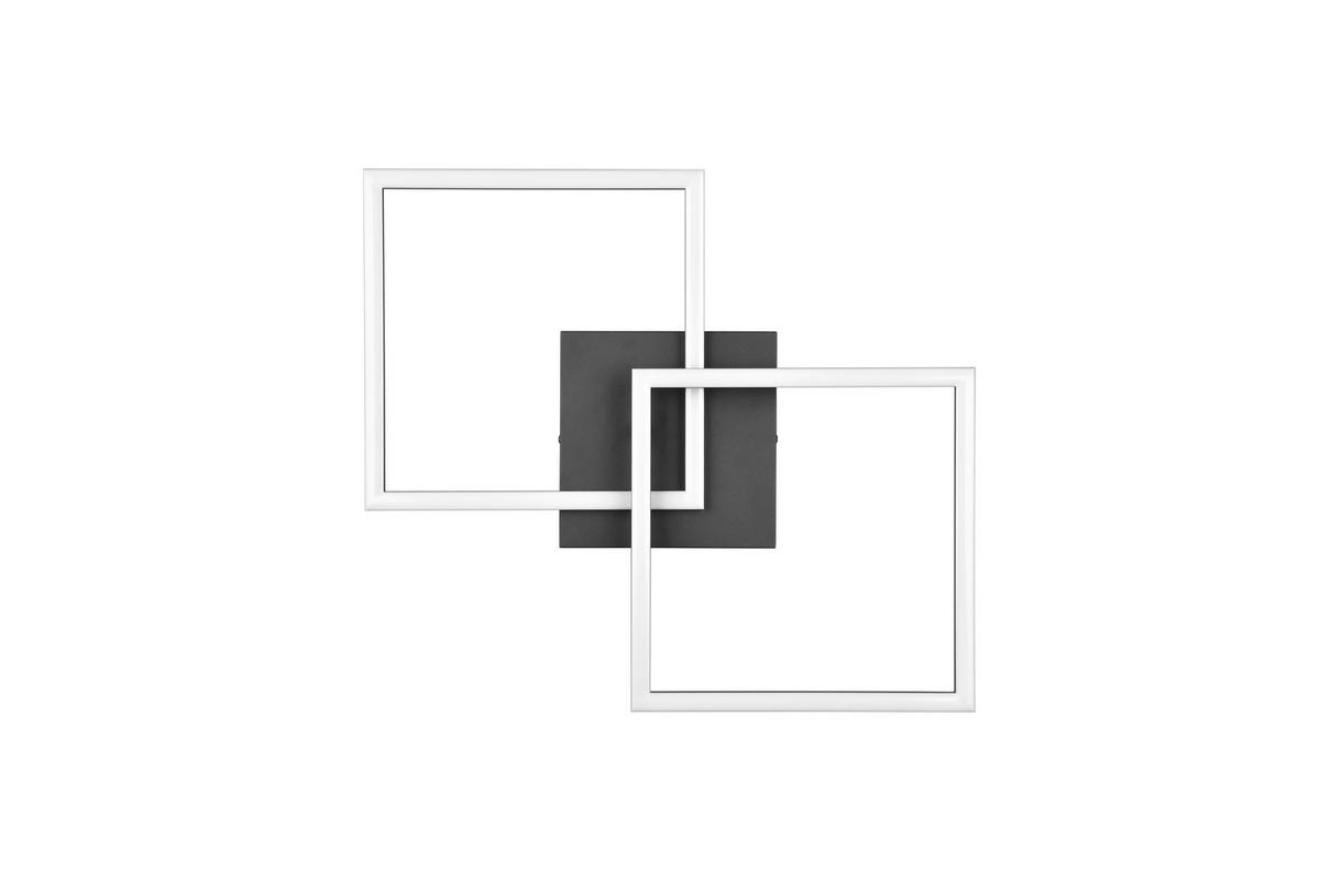 STROPNÉ LED SVIETIDLO, 60/7/35,2 cm - čierna, Basics, kov (60/7/35,2cm)