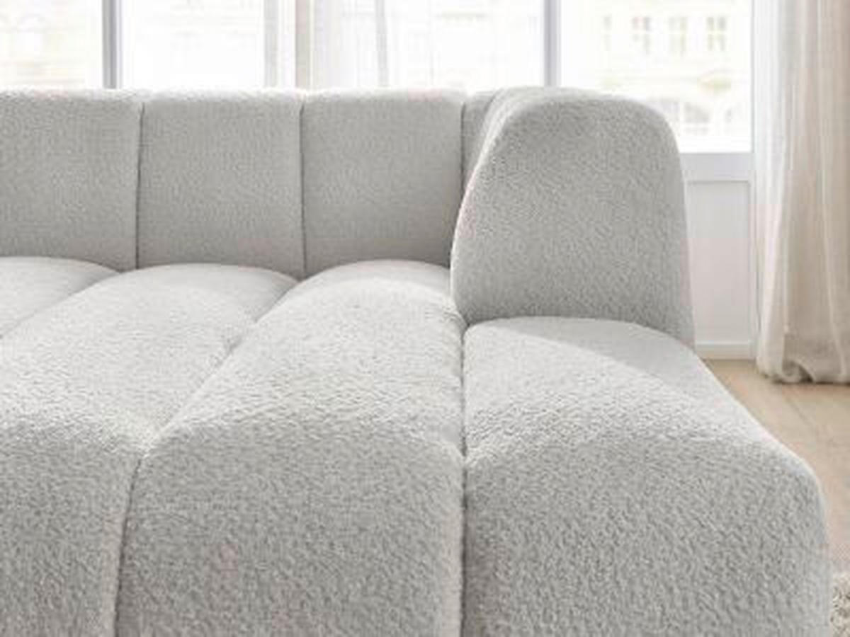 SOFAELEMENT ANNECY Bouclé Hellgrau  - Hellgrau/Schwarz, MODERN, Kunststoff/Textil (120/72/170cm)
