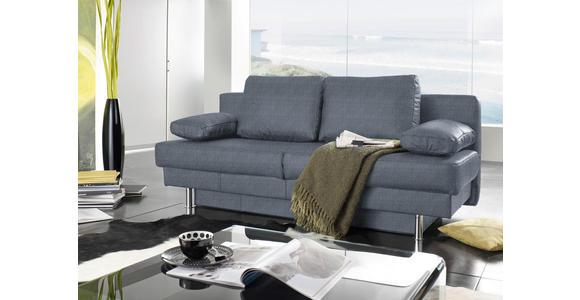 SCHLAFSOFA Macy in Blau, Grau  - Wengefarben/Blau, Design, Holz/Textil (203/94/100cm) - Novel