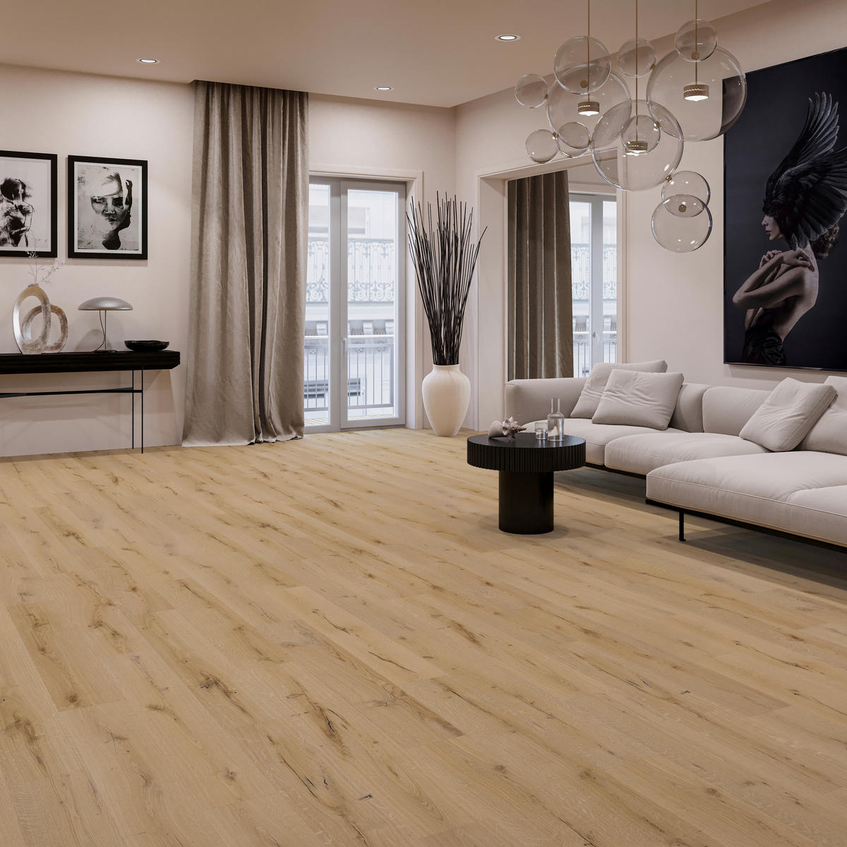 VINYLBODEN Barlinek SPC Honey Oak  per  m² - Eichefarben, Design, Kunststoff (19,8/0,55/123,4cm) - Barlinek