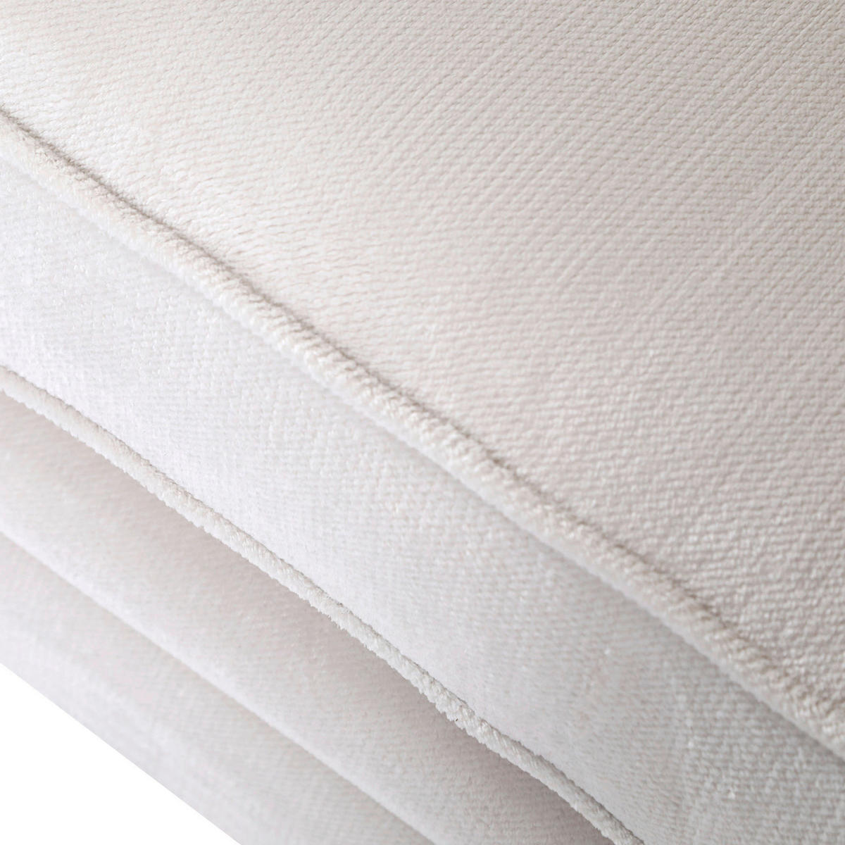 BIG SOFFA i plysch vit  - vit/furufärgad, Trend, trä/textil (273/85/110cm) - MID.YOU