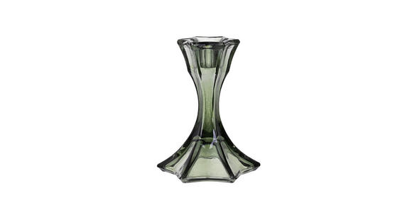 KERZENHALTER - Grün, Trend, Glas (8/10/8cm) - Ambia Home