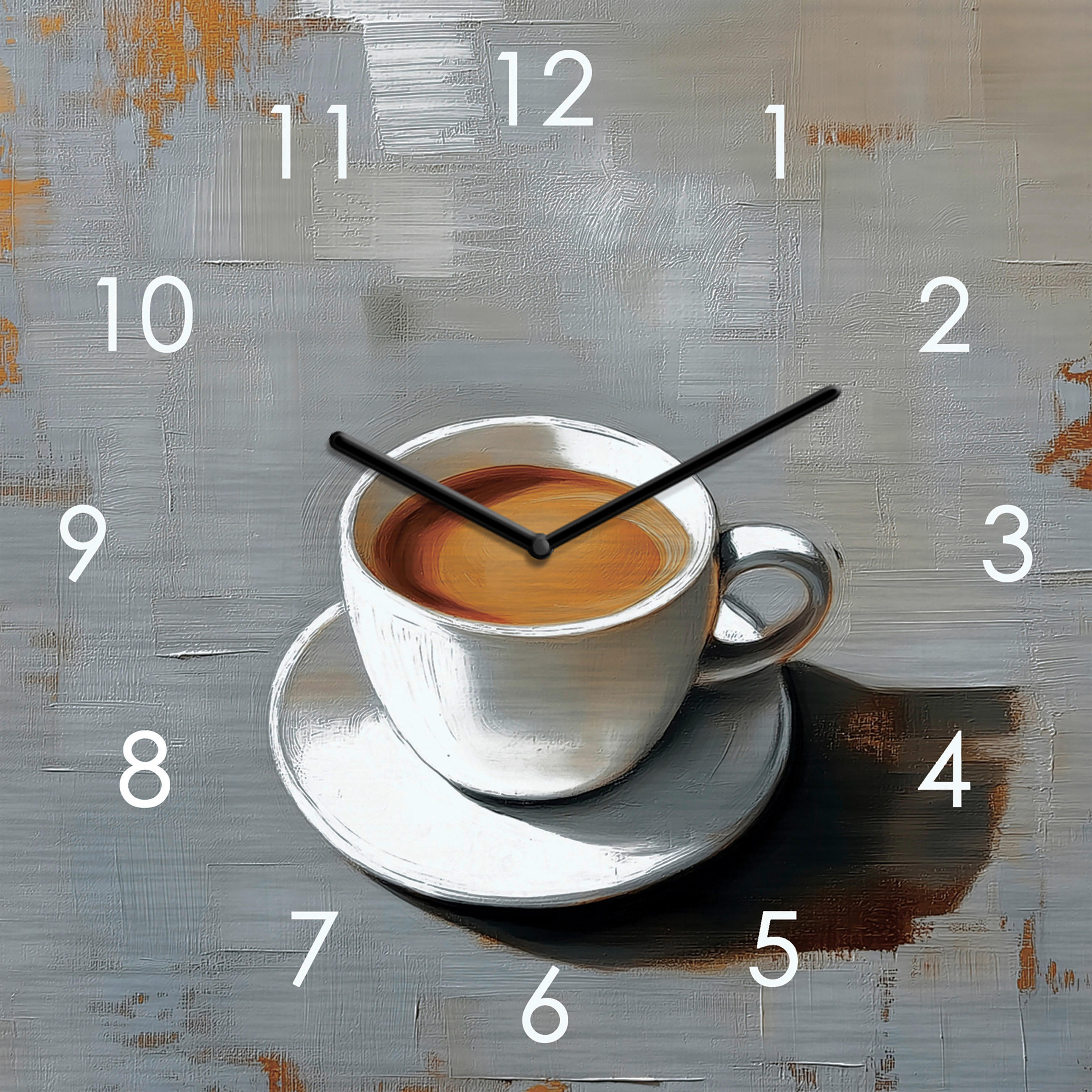 Euroart Wanduhr Time For Coffee Iii Mehrfarbig 20x20x3.1 cm