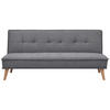 SCHLAFSOFA Webstoff Grau  - Kieferfarben/Grau, Design, Holz/Textil (181/82/85cm) - MID.YOU