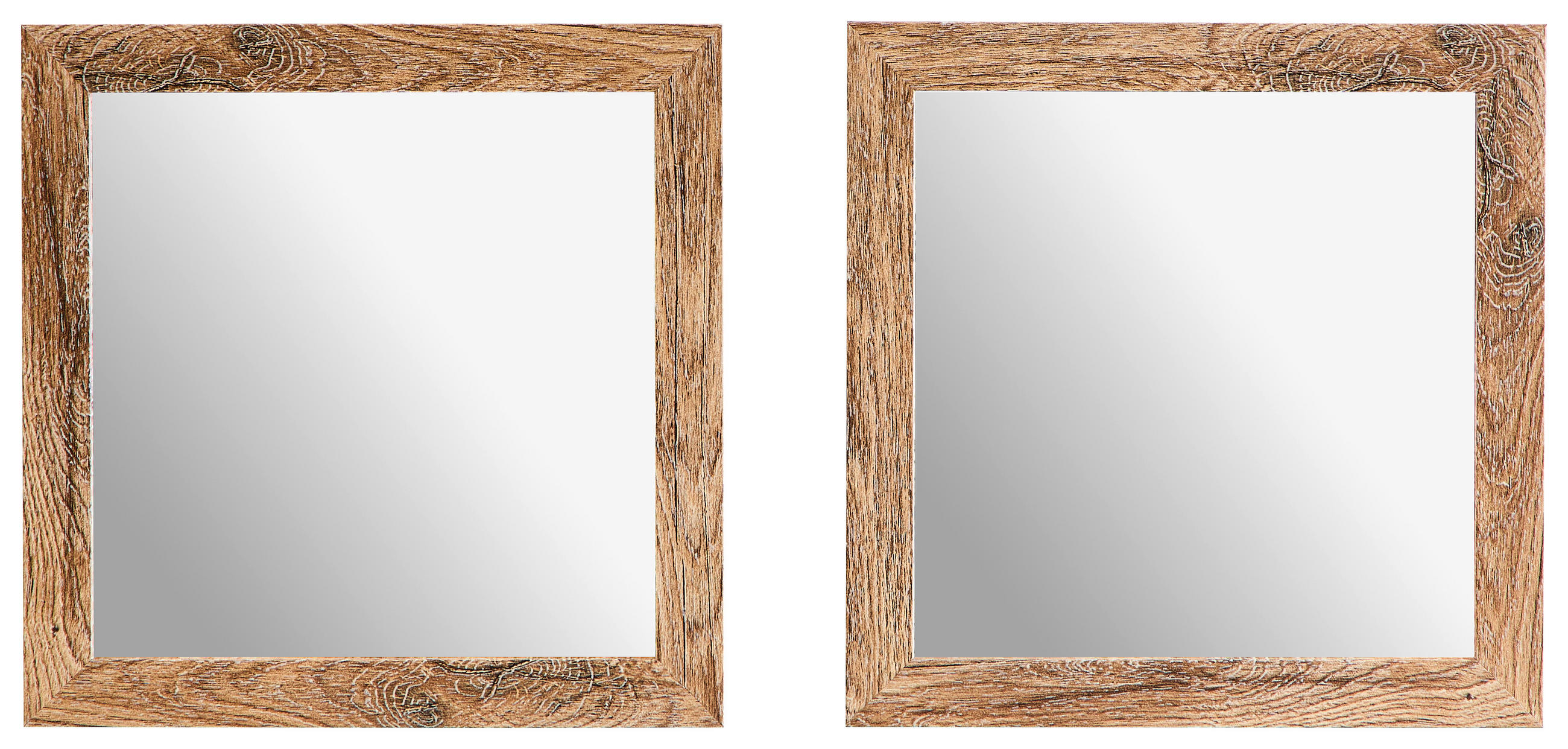 SPIEGELSET 25/25/0,43 cm    in  - Eichefarben, Design, Glas/Holzwerkstoff (25/25/0,43cm) - Carryhome