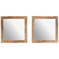 SPIEGELSET 25/25/0,43 cm    in  - Eichefarben, Design, Glas/Holzwerkstoff (25/25/0,43cm) - Carryhome