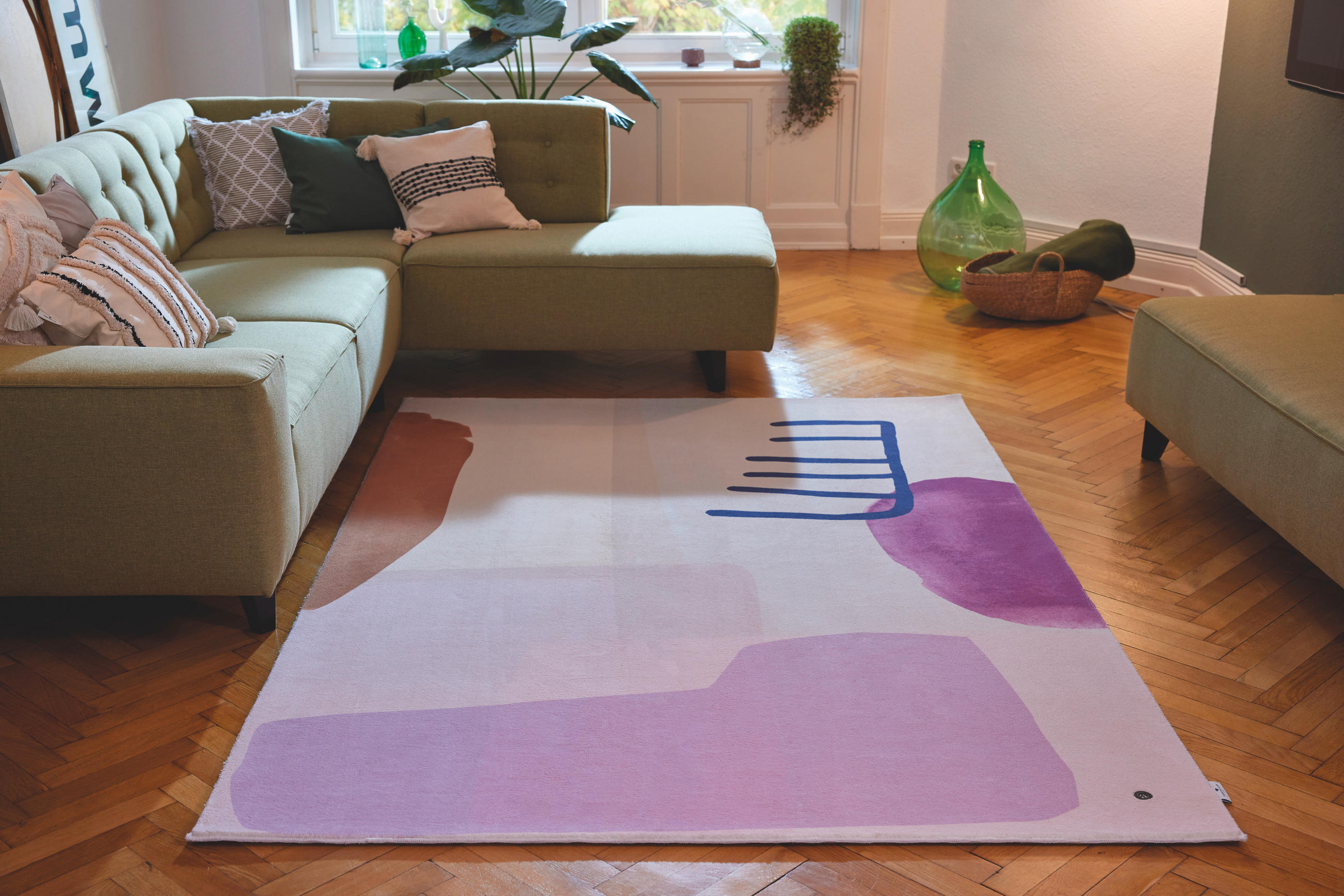 WEBTEPPICH 140/200 cm SHAPES - TWO Multicolor, Rosa  - Multicolor/Rosa, Design, Textil (140/200cm) - Tom Tailor