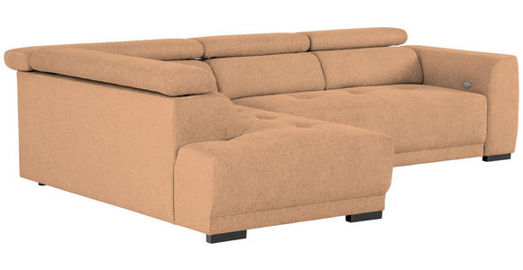 ECKSOFA Rostfarben Struktur - Rostfarben/Schwarz, Design, Kunststoff/Textil (205/284cm) - Xora
