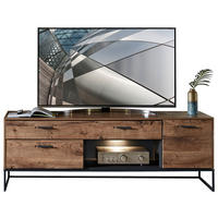 TV-ELEMENT - Eichefarben/Anthrazit, MODERN, Holzwerkstoff/Metall (175/62/48cm) - Livetastic