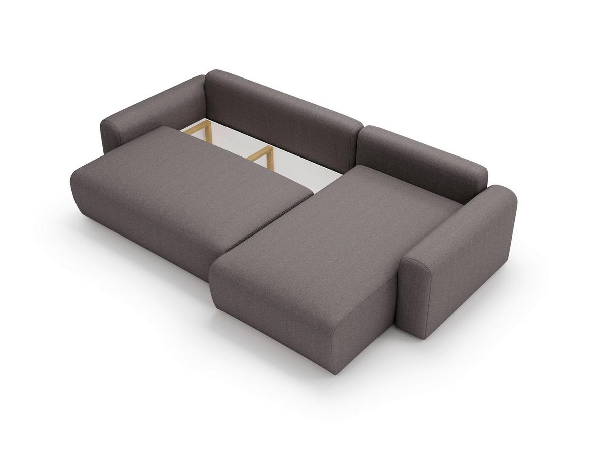 ECKSOFA Anthrazit  - Anthrazit/Creme, Design, Kunststoff/Textil (246/150cm) - Livetastic