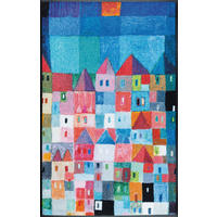FUßMATTE 75/120 cm Colourful Houses  - Multicolor, Trend, Kunststoff/Textil (75/120cm) - wash+dry