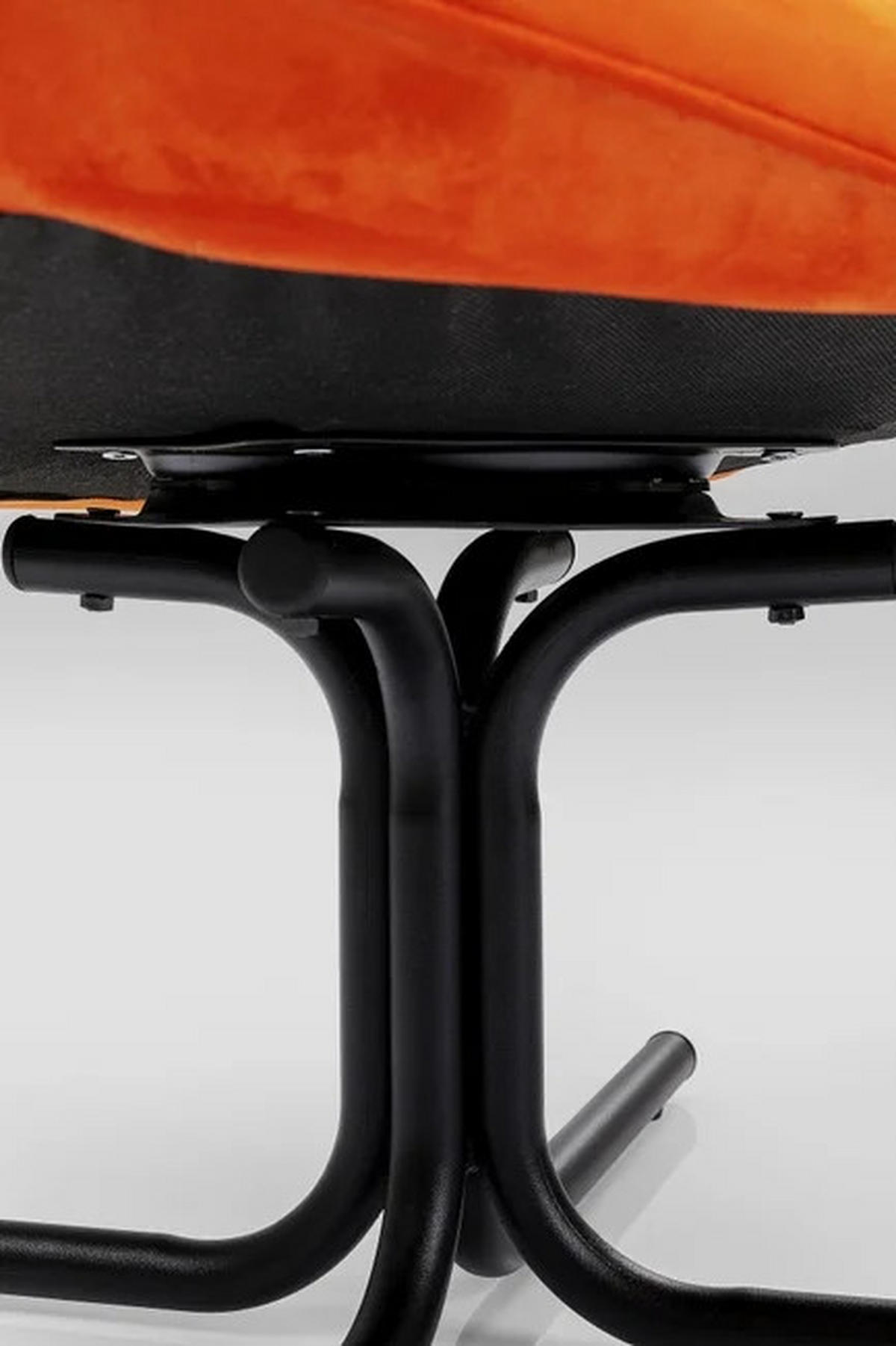 DESIGNSESSEL in Samt Orange, Schwarz  - Schwarz/Orange, Design, Textil/Metall (82/95/73cm) - Kare-Design