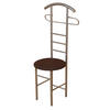 HERRENDIENER in Braun, Alufarben   - Alufarben/Braun, Design, Textil/Metall (47/53/118cm) - MID.YOU