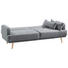 SCHLAFSOFA Flachgewebe Dunkelgrau, Naturfarben - Dunkelgrau/Naturfarben, LIFESTYLE, Holz/Textil (214/83/86cm) - Carryhome