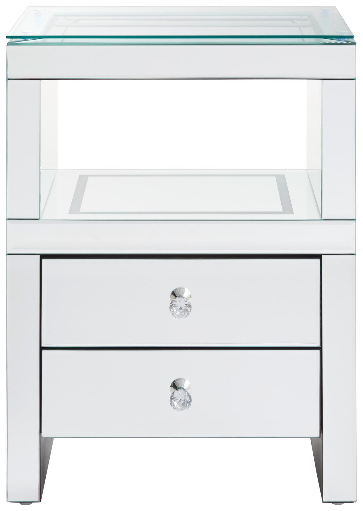 KOMÓD 50/66/36 cm  - átlátszó, Design, műanyag/faalapú anyag (50/66/36cm) - Xora