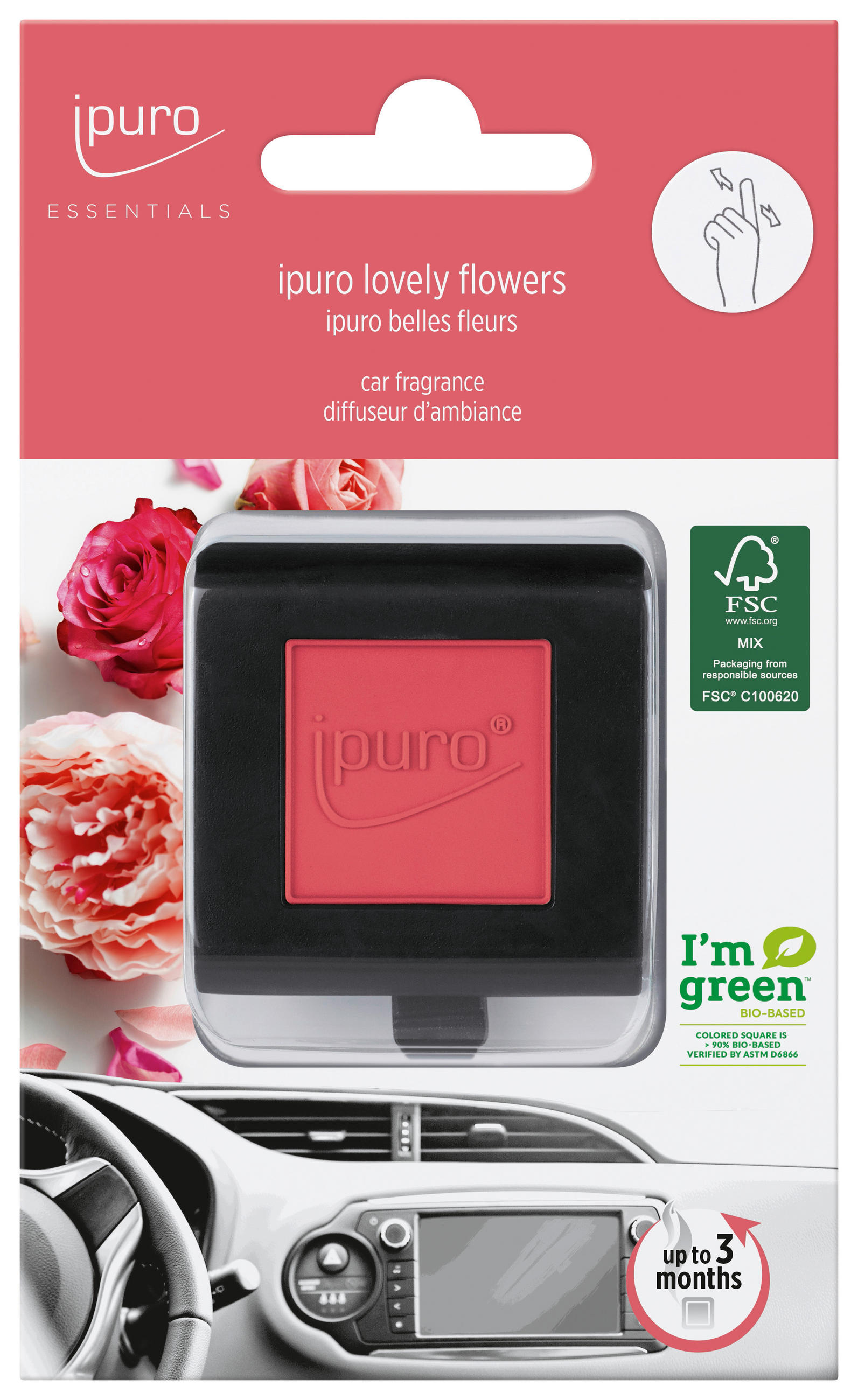 OSVEŽILEC ZRAKA Essentials Lovely Flowers  - Basics (1,8/7,5/12,5cm) - Ipuro