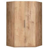 ECKSCHRANK 120/236/120 cm Eichefarben  - Chromfarben/Eichefarben, MODERN, Holzwerkstoff (120/236/120cm) - MID.YOU