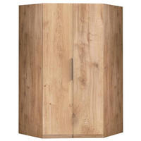 ECKSCHRANK 120/236/120 cm Eichefarben  - Chromfarben/Eichefarben, MODERN, Holzwerkstoff (120/236/120cm) - MID.YOU
