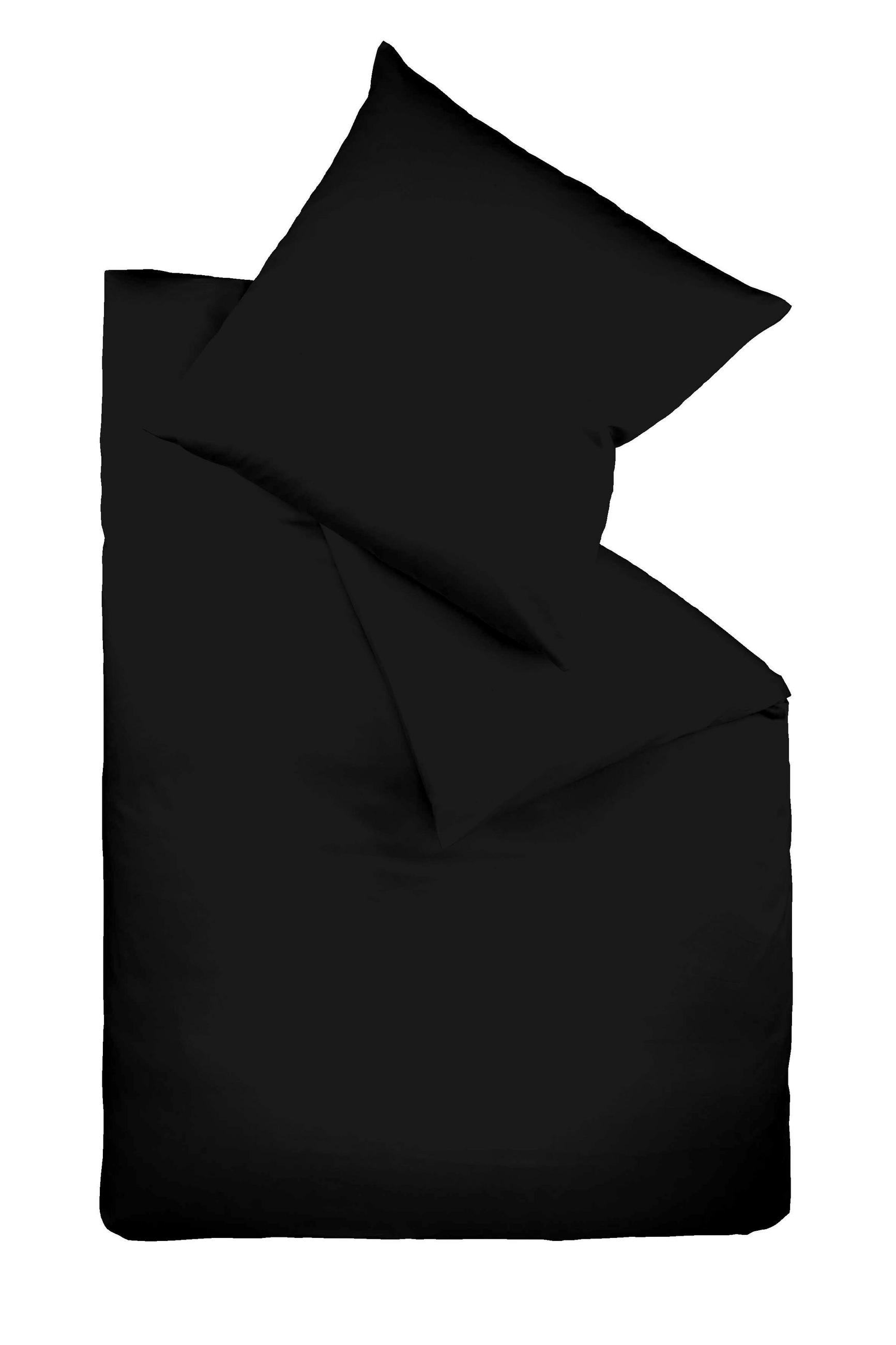 BETTWÄSCHE Satin 200/200 cm  - Schwarz, Basics, Textil (200/200cm) - Fleuresse