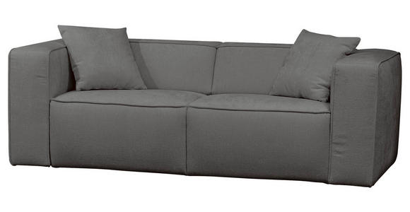 SCHLAFSOFA  in Chenille Dunkelgrau  - Dunkelgrau/Schwarz, Design, Kunststoff/Textil (227/74/105cm) - Novel