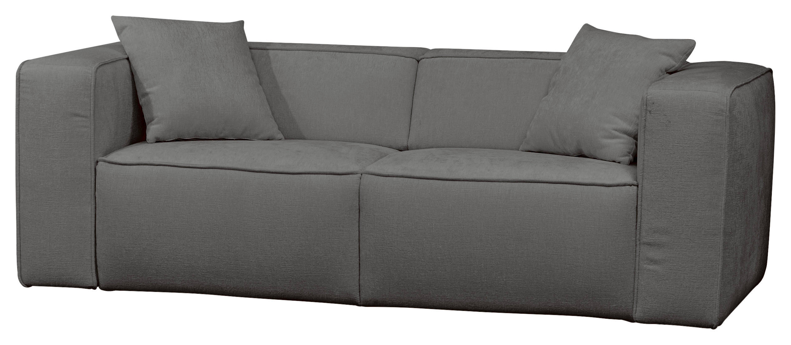 SCHLAFSOFA Chenille Dunkelgrau  - Dunkelgrau/Schwarz, Design, Kunststoff/Textil (227/74/105cm) - Novel