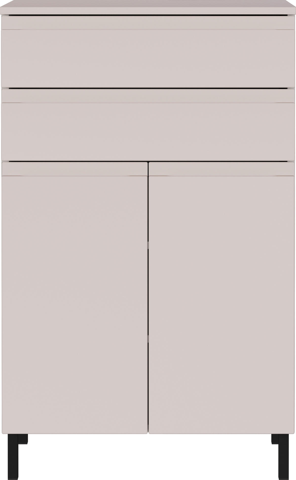 MIDISCHRANK 60/97/34 cm  - Kaschmir/Schwarz, MODERN, Holzwerkstoff/Metall (60/97/34cm) - Germania