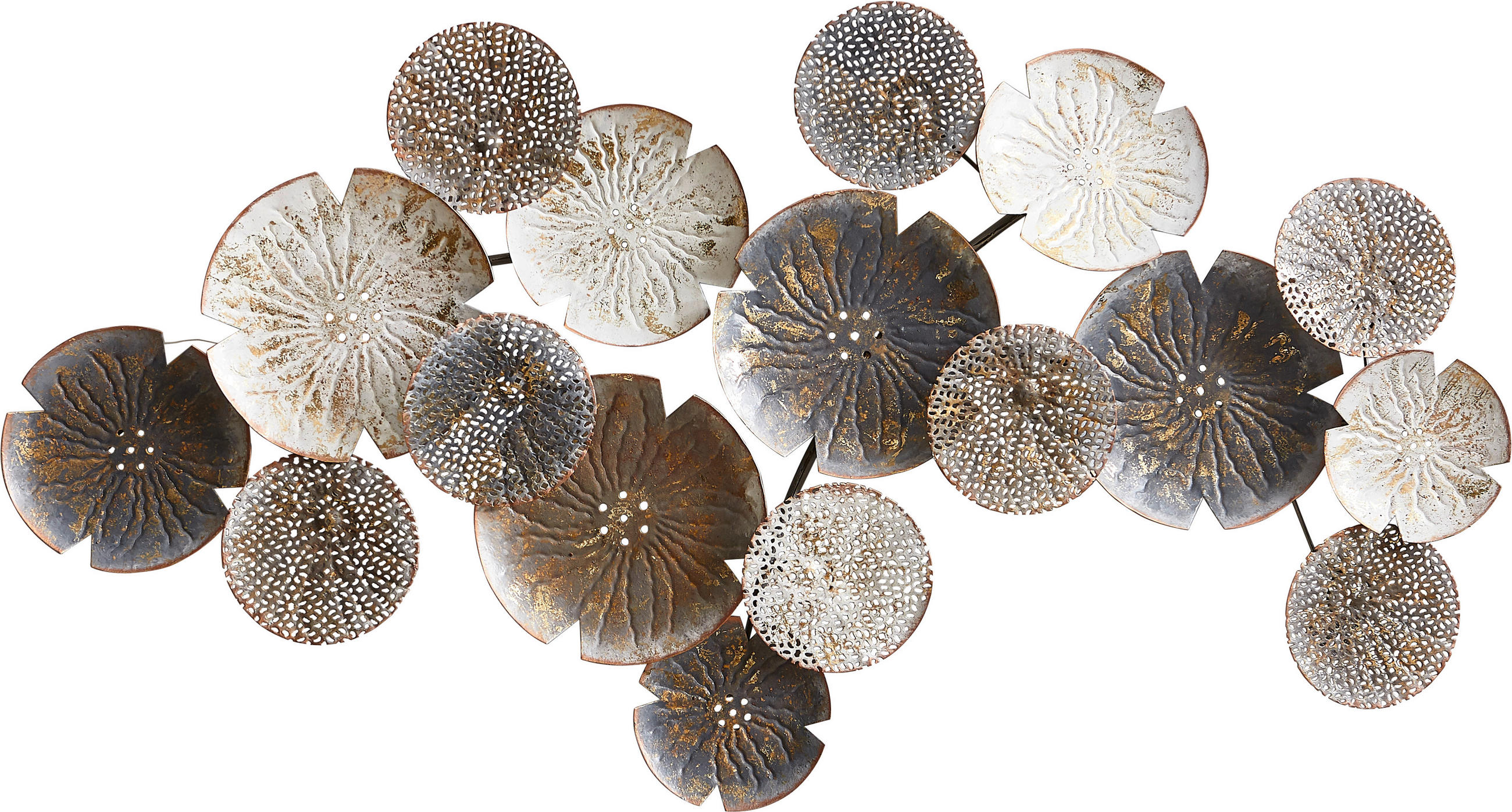 WANDDEKO Metall  - Multicolor, LIFESTYLE, Metall (90,2/47,6/5,1cm) - Ambia Home