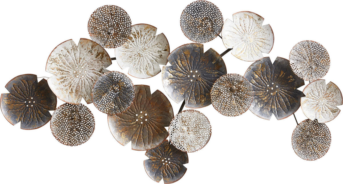 WANDDEKO Metall  - Multicolor, LIFESTYLE, Metall (90,2/47,6/5,1cm) - Ambia Home