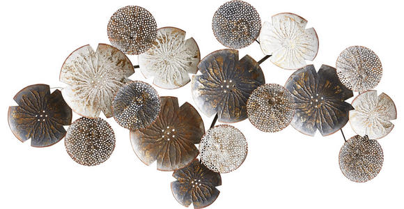 WANDDEKO Metall  - Multicolor, LIFESTYLE, Metall (90,2/47,6/5,1cm) - Ambia Home