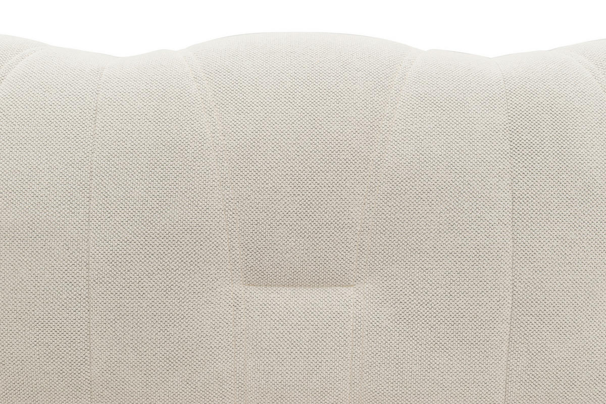 ECKSCHLAFSOFA  FLORES FK Creme Mikrofaser  - Creme/Schwarz, KONVENTIONELL, Kunststoff/Textil (231/142/84cm) - MID.YOU