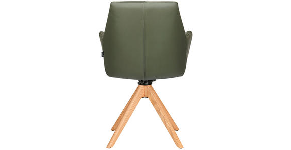 ARMLEHNSTUHL in Echtleder pigmentiert - Eichefarben/Naturfarben, KONVENTIONELL, Leder/Holz (59,5/87/63cm) - Novel