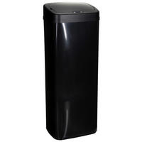 ABFALLSAMMLER 50 L  - Schwarz Hochglanz/Schwarz, MODERN, Kunststoff/Metall (32/84/24cm) - MID.YOU