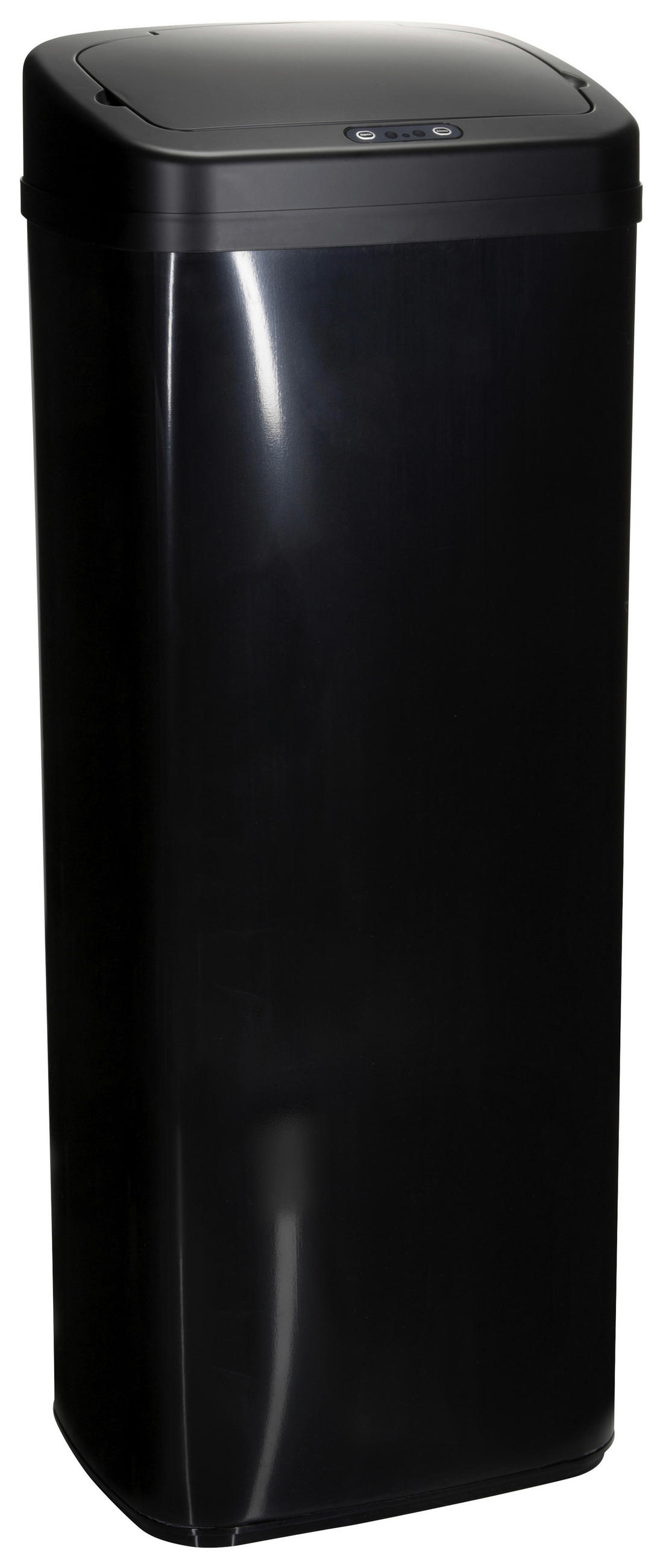 ABFALLSAMMLER 50 L  - Schwarz Hochglanz/Schwarz, MODERN, Kunststoff/Metall (32/84/24cm) - MID.YOU