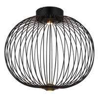 STROPNA LED-SVETILKA   //3000 K/230 V/ - črna, Basics, kovina/umetna masa (50/45cm) - Globo