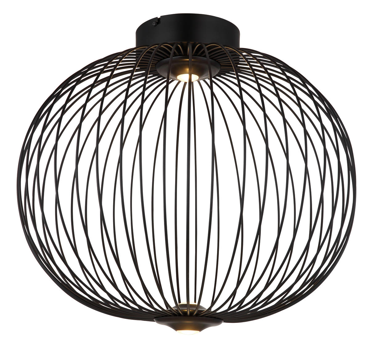 STROPNA LED-SVETILKA   //3000 K/230 V/ - črna, Basics, kovina/umetna masa (50/45cm) - Globo