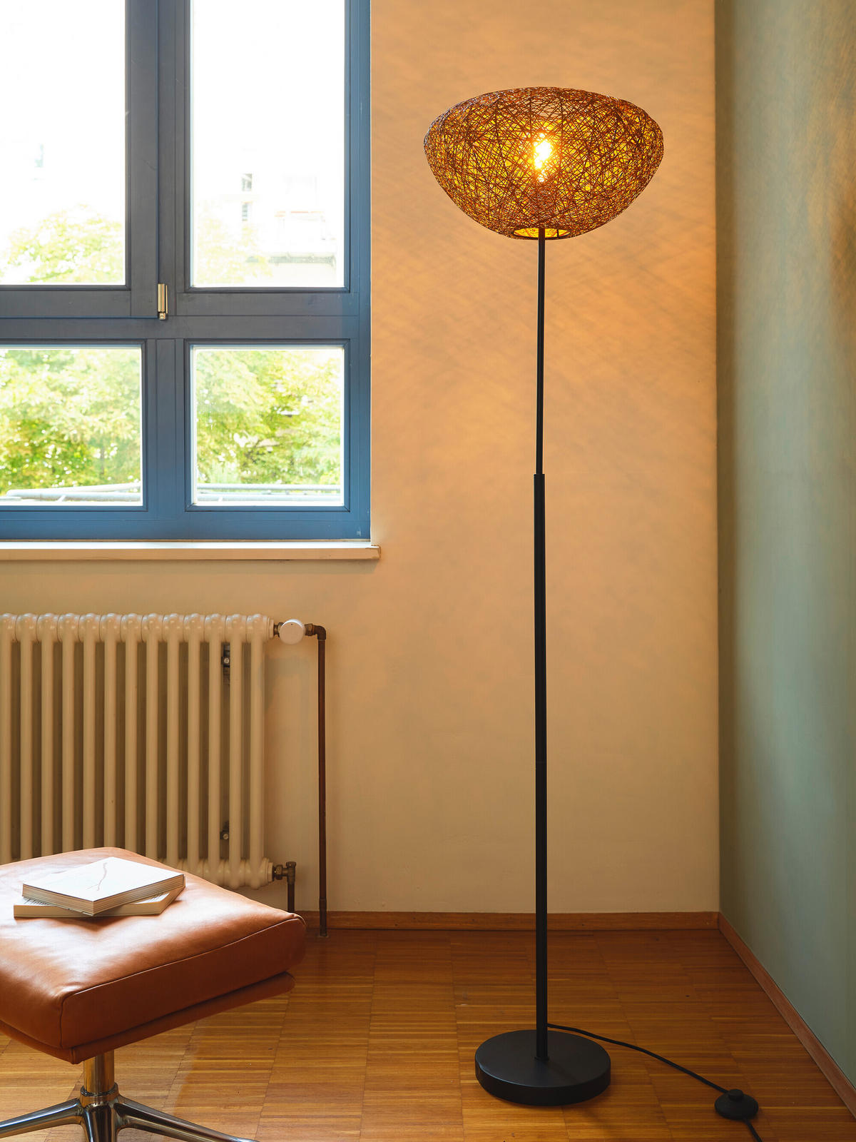 STEHLEUCHTE 39,5/163 cm    - Beige, Natur, Papier/Metall (39,5/163cm) - Ledvance
