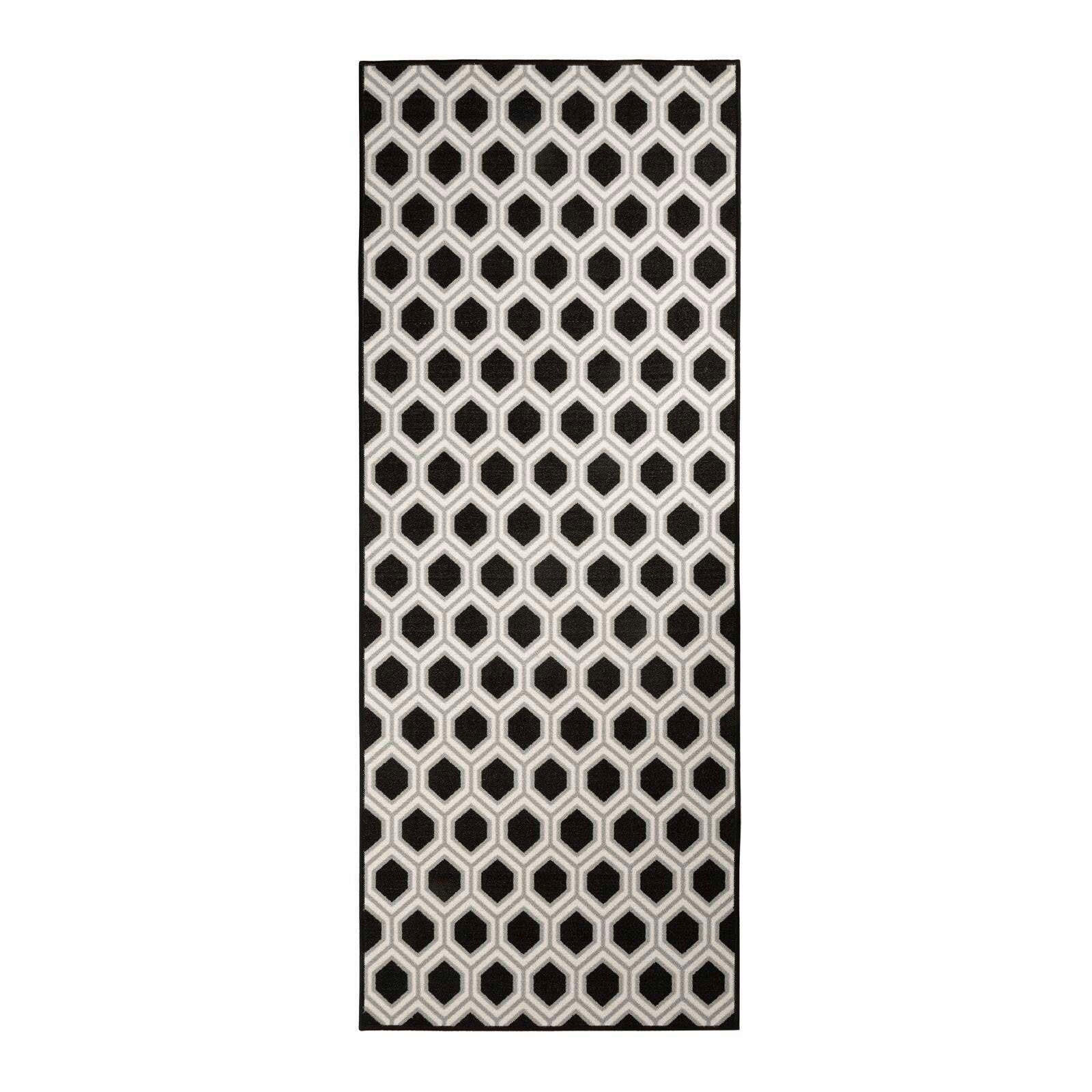 LÄUFER 80/150 cm Bangor Schwarz  - Schwarz, Design, Kunststoff/Textil (80/150cm)