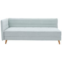 LIEGE  in Grau, Hellblau  - Grau/Hellblau, Design, Holz/Textil (210/84/130cm) - Joka