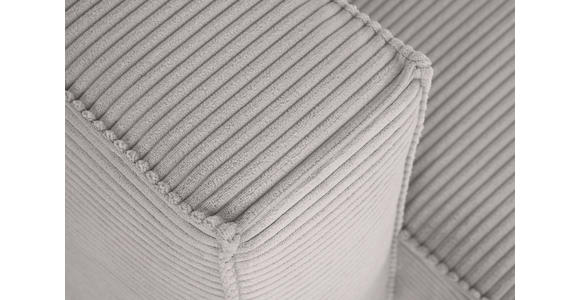 ECKSOFA Grau Feincord  - Schwarz/Grau, KONVENTIONELL, Kunststoff/Textil (242/151cm) - Carryhome