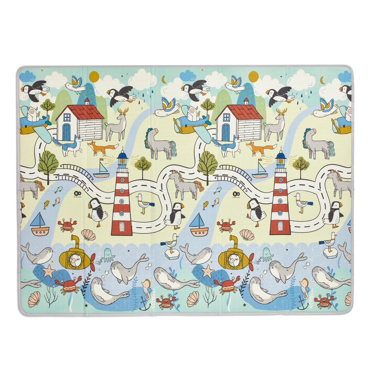 SPIELDECKE  - Multicolor/Weiß, Basics (197/1/147cm) - kinderkraft