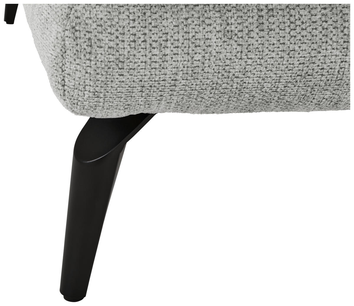 HÖRNSOFFA i flatväv ljusgrå  - ljusgrå/svart, Klassisk, metall/textil (294/176cm) - MID.YOU