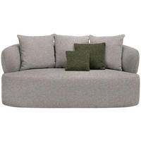 2-SITZER-SOFA in Chenille Greige  - Greige/Schwarz, MODERN, Kunststoff/Textil (177/86/105cm) - Hom`in
