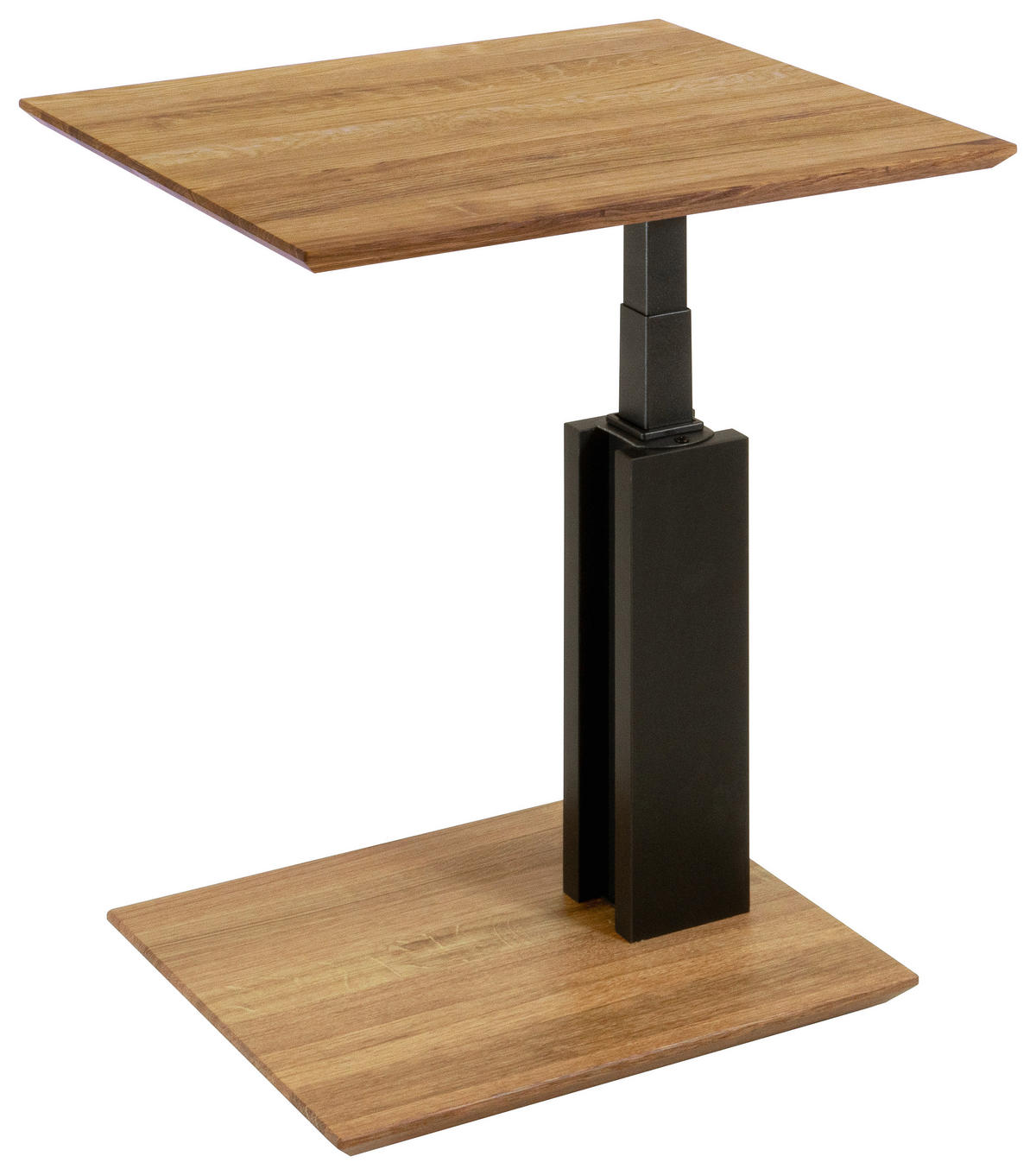BEISTELLTISCH in Holz, Holzwerkstoff 55/47/47-65 cm  - Eichefarben/Graphitfarben, Natur, Holz/Holzwerkstoff (55/47/47-65cm) - Venda