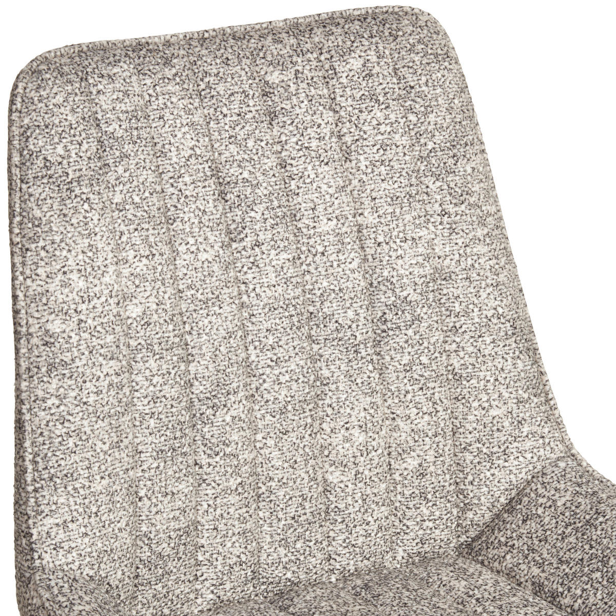 STUHL  in Eisen Leinenoptik Holz, Metall, Textil  - Beige/Schwarz, KONVENTIONELL, Holz/Textil (54/88/61,5cm) - MID.YOU
