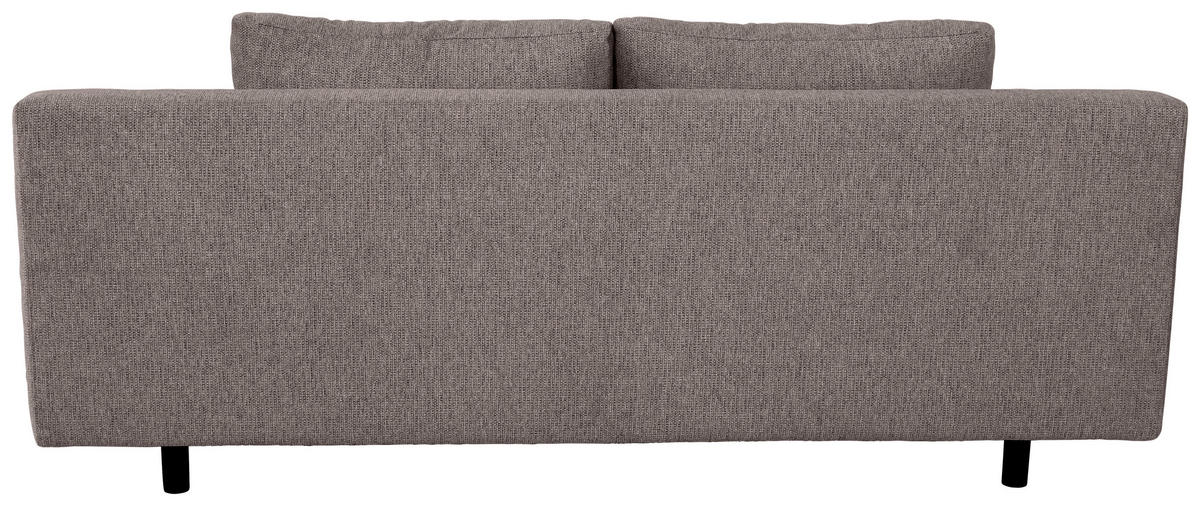 SCHLAFSOFA  mit Webstoff Mokka  - Schwarz/Mokka, Design, Textil/Metall (197/84/92,5cm) - home24